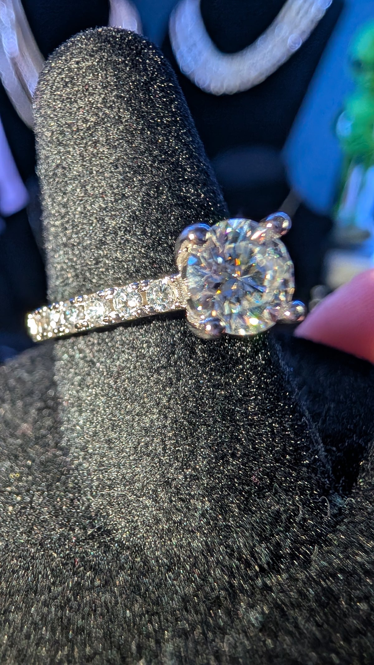 Galactic Ice 1ct Round Solitaire Moissanite Ring S925