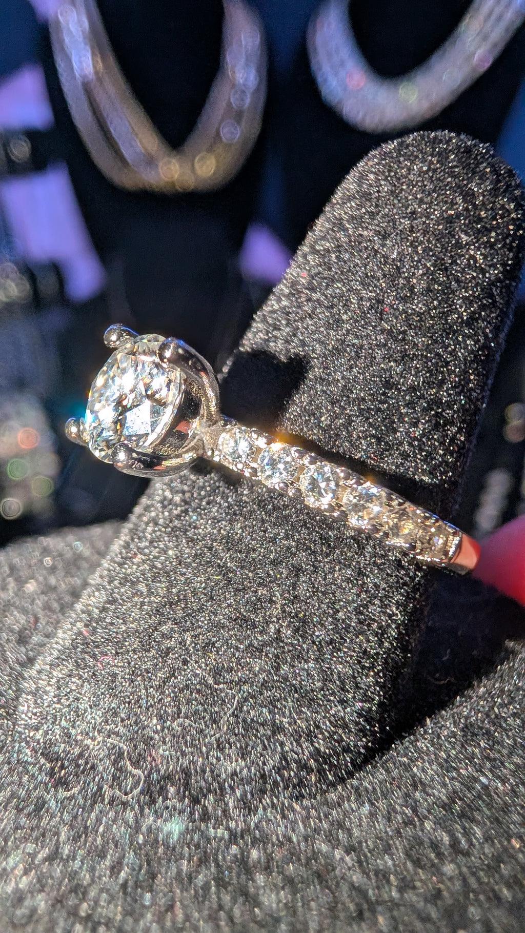 Galactic Ice 1ct Round Solitaire Moissanite Ring S925