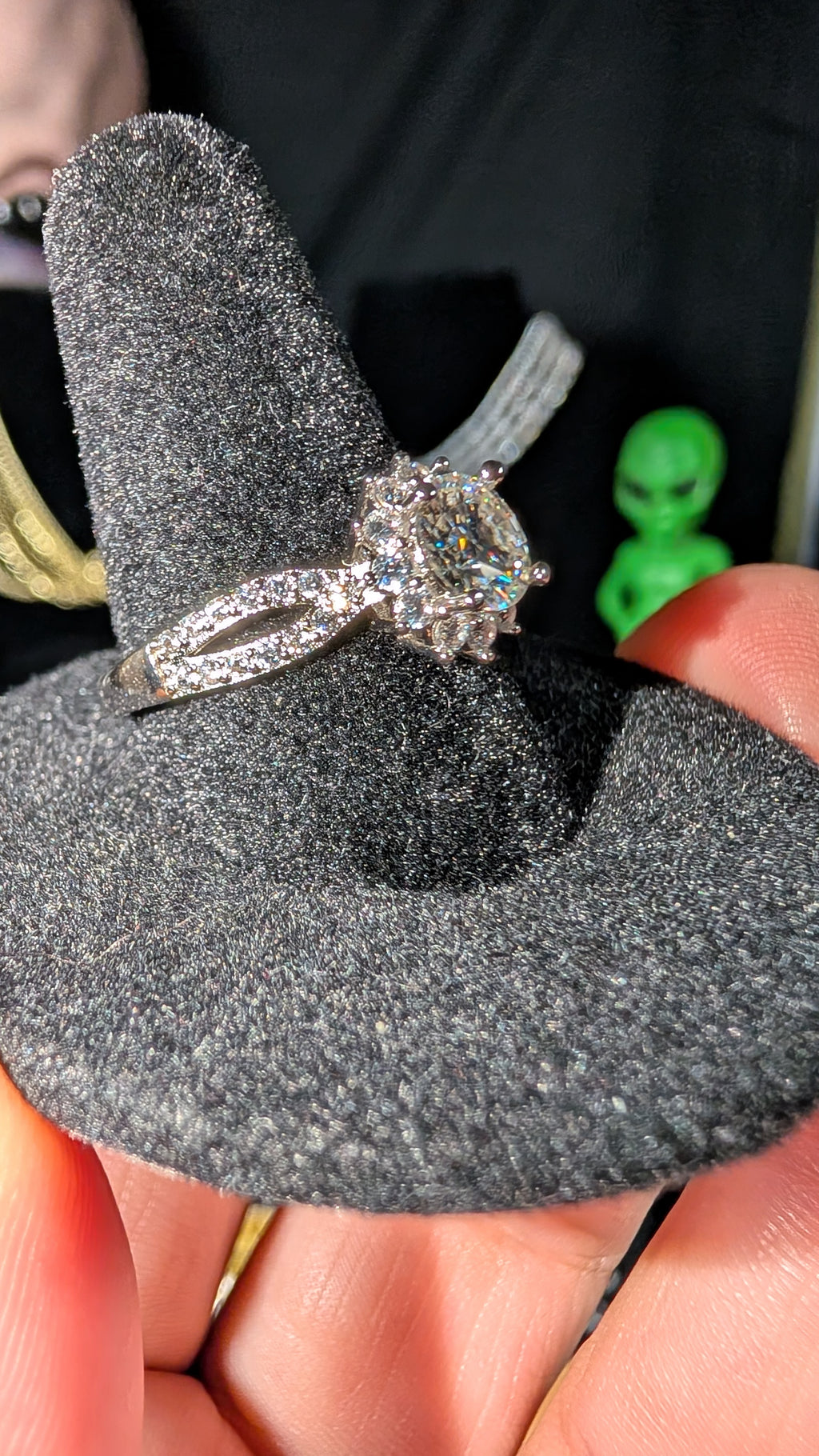 Galactic Ice Moissanite S925 Sterling Silver SnowFlake Ring