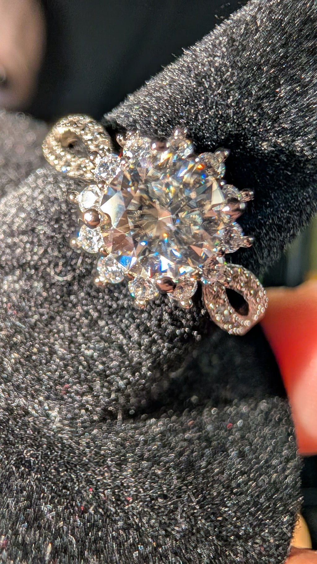 Galactic Ice Moissanite S925 Sterling Silver SnowFlake Ring