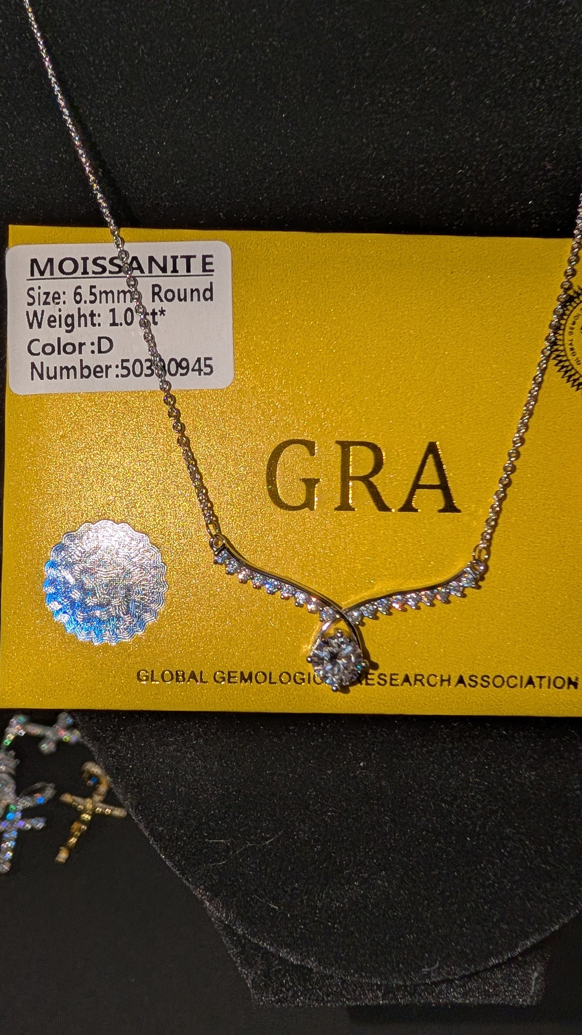 Galactic Ice Moissanite Pendant 1CT Necklace
