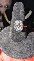 Galactic Ice 3CT Oval Cut Moissanite Solitaire Ring S925