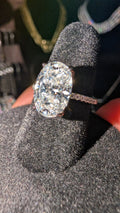 Galactic Ice 4.5Ct Oval Moissanite  Pave Ring S925