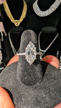 Galactic Ice 3CT D Color Marquise Moissanite Ring S925