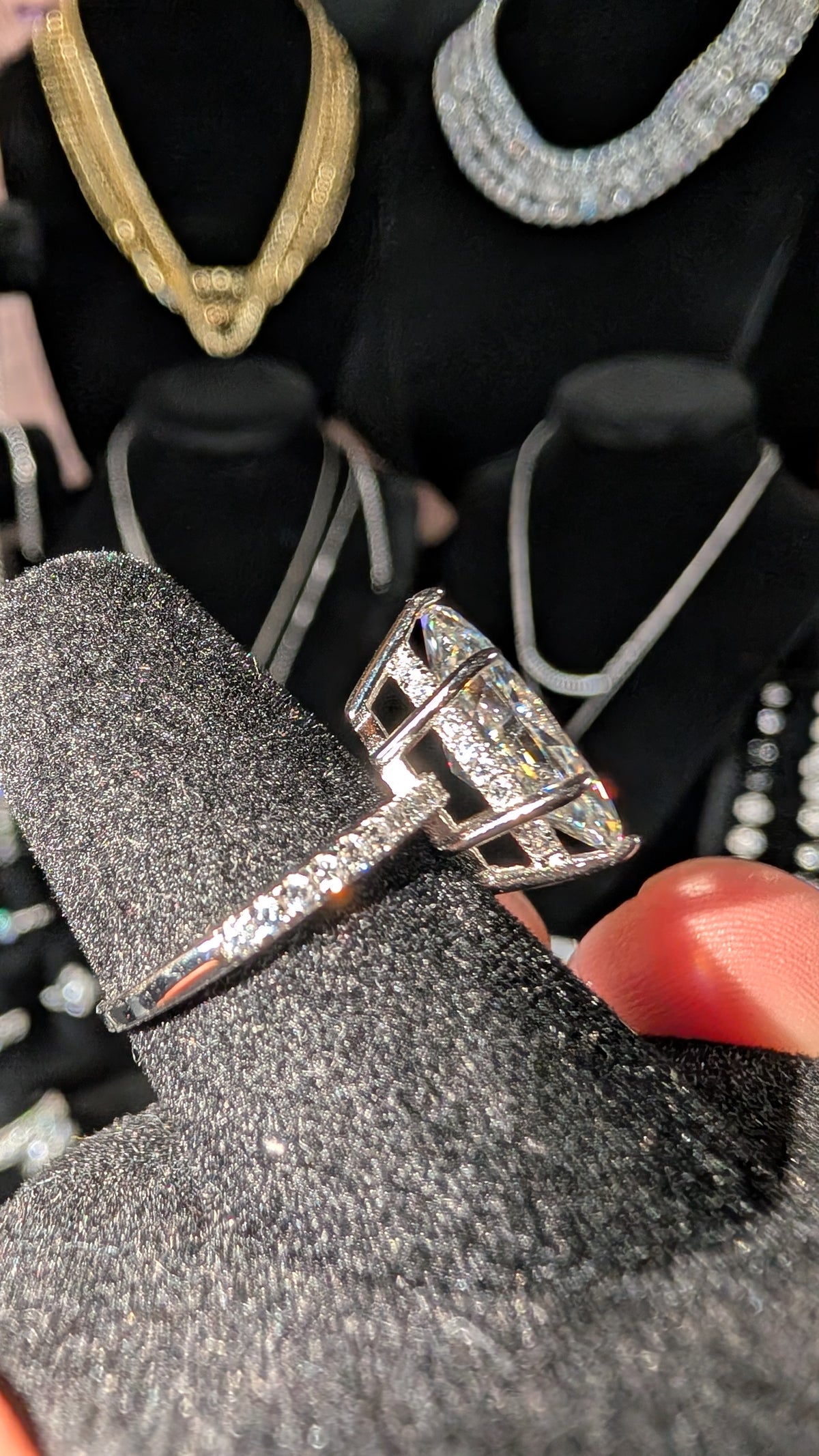 Galactic Ice 3CT D Color Marquise Moissanite Ring S925