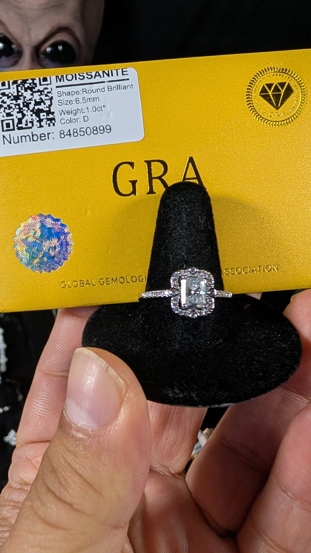 Plated Radiant Cut Halo RIng