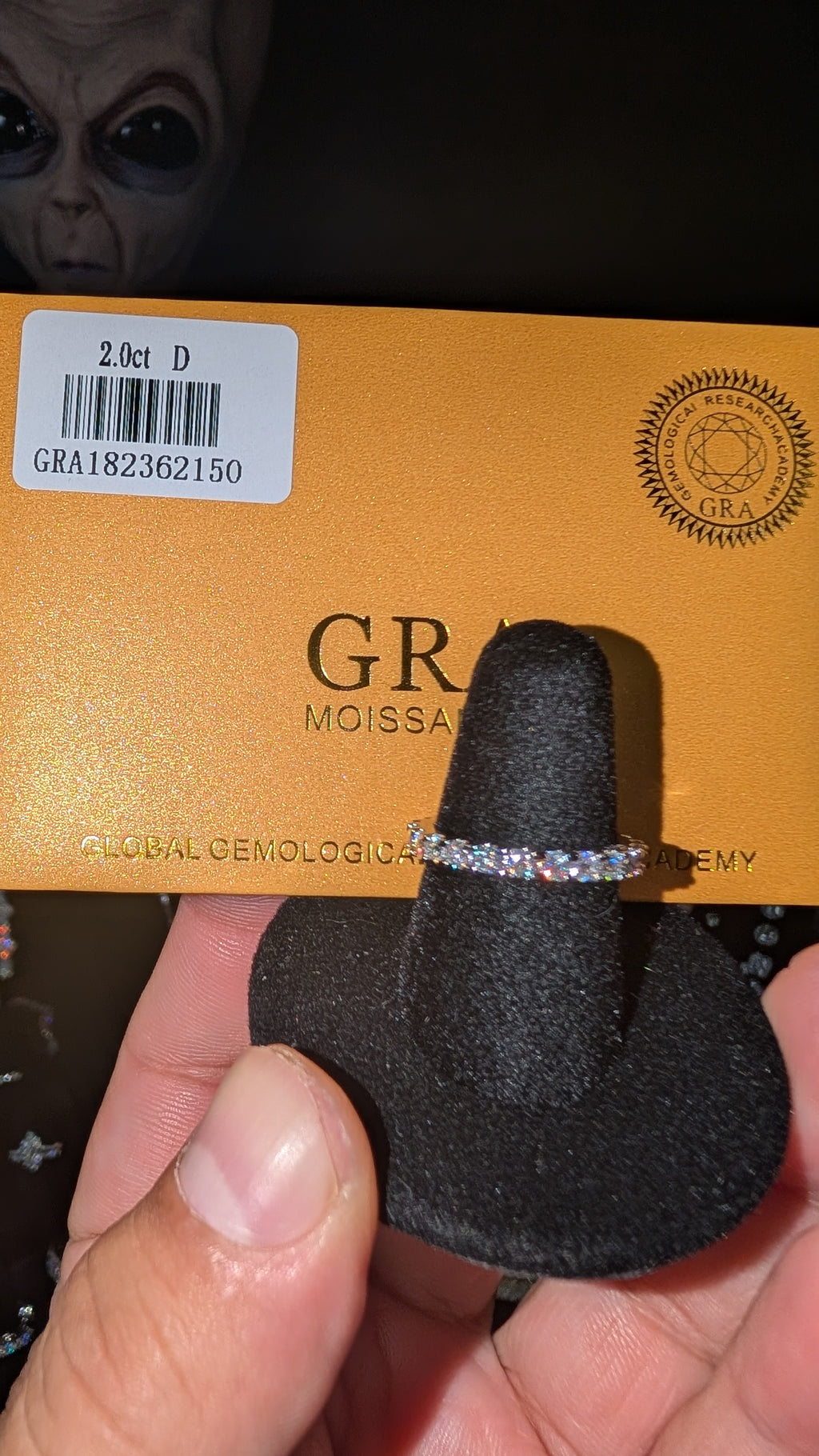 Plated 2CT Moissanite Eternity Band Ring Size 6