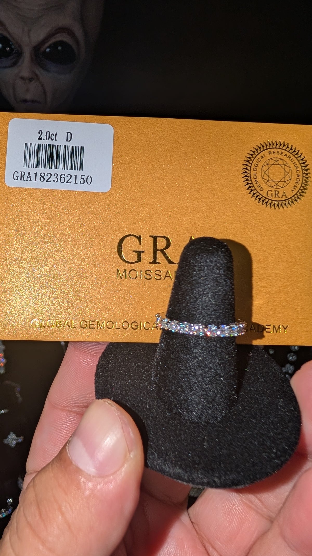 Plated 2CT Moissanite Eternity Band Ring Size 6