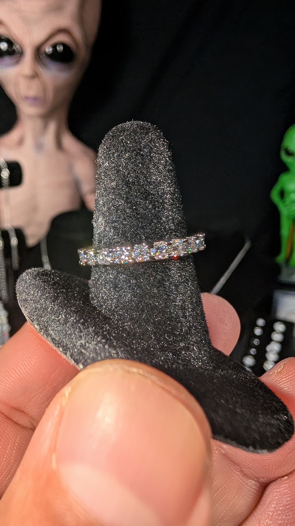 Plated 2CT Moissanite Eternity Band Ring Size 6