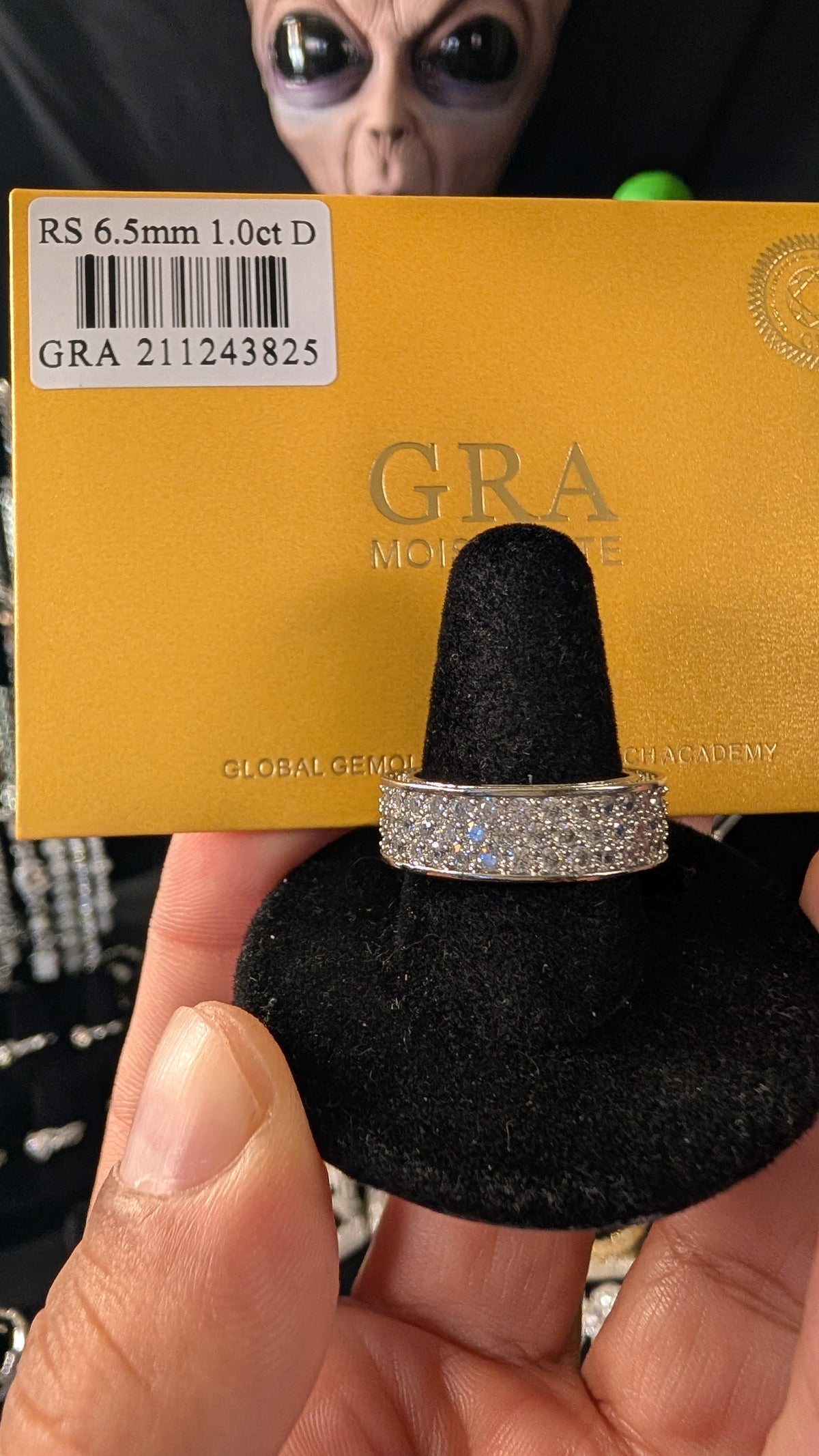 Plated Iced Out Pave Band Mens RIng