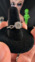 Plated 2CT Round Cut Moissanite Infinity RIng Size 8