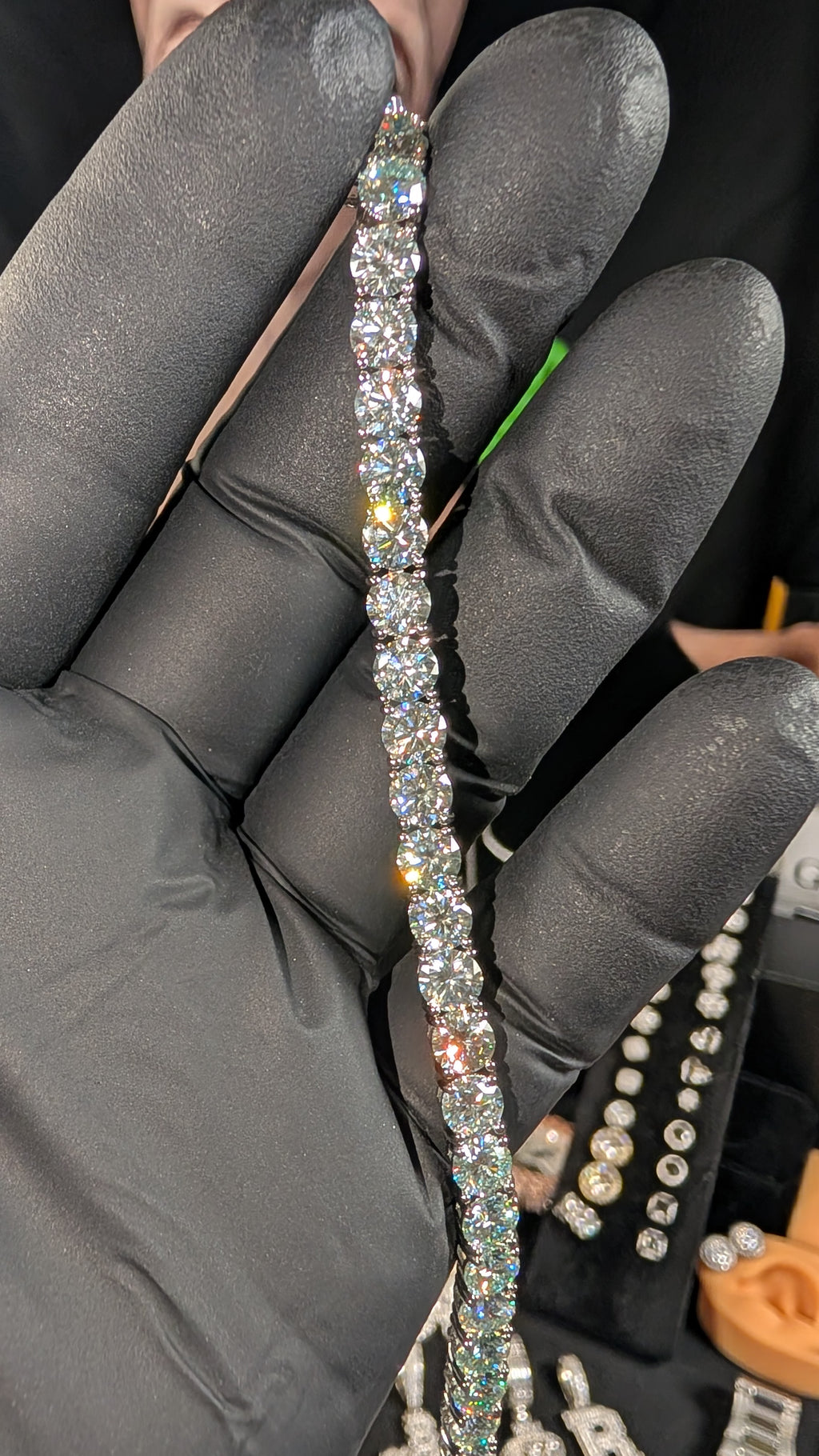 Plated 5mm Moissanite Tennis Bracelet 6.5 Inch