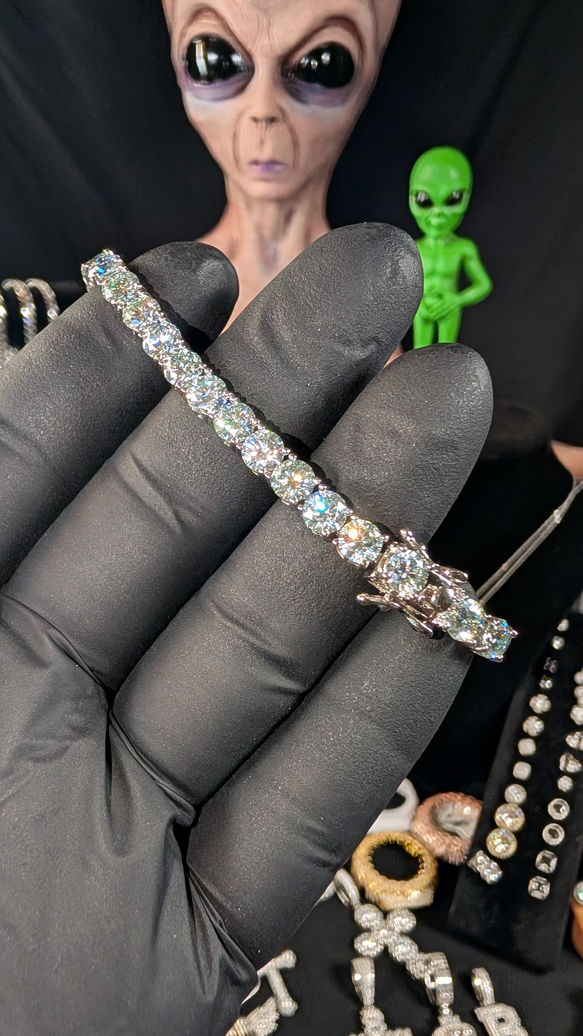 Plated 5mm Moissanite Tennis Bracelet 6.5 Inch