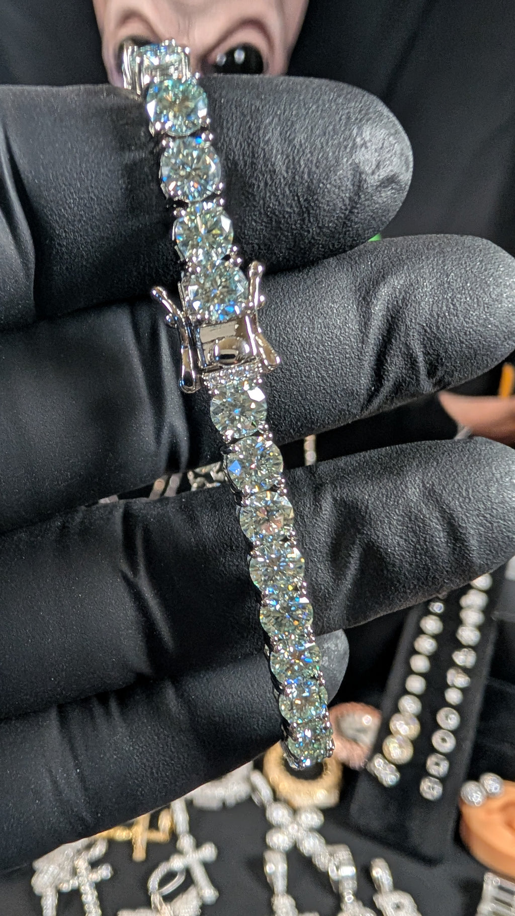 Plated 5mm Moissanite Tennis Bracelet 6.5 Inch