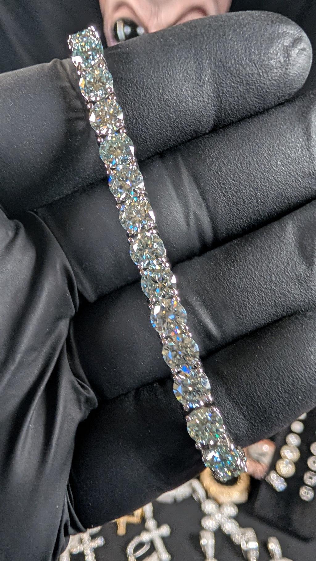 Plated 5mm Moissanite Tennis Bracelet 6.5 Inch