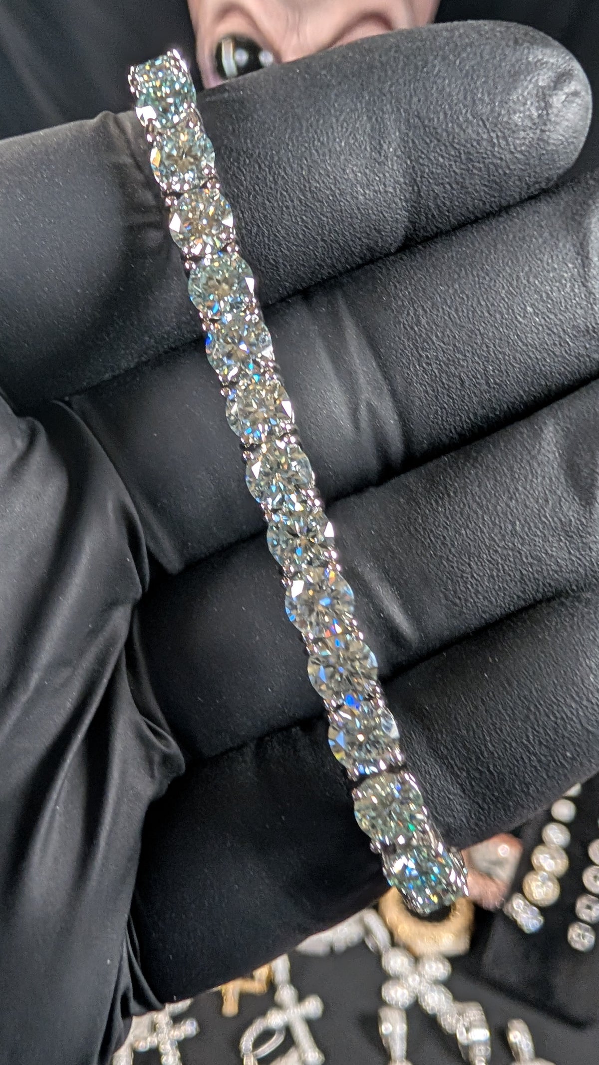 Plated 5mm Moissanite Tennis Bracelet 6.5 Inch