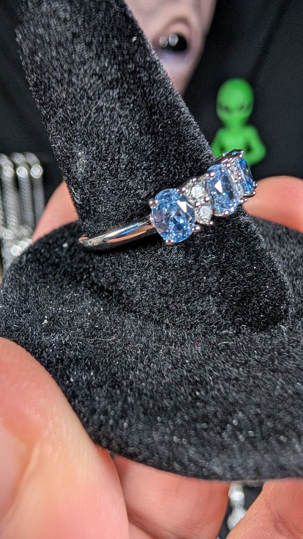 Lab Grown Tanzanite Multi-Stone Ring Solid S925 Sterling Silver
