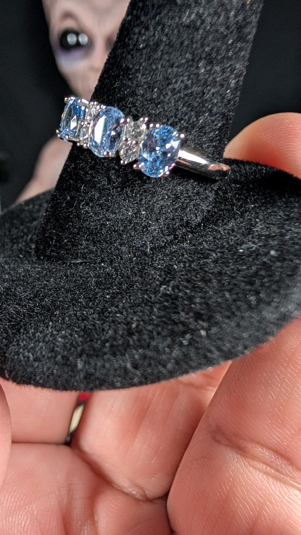 Lab Grown Tanzanite Multi-Stone Ring Solid S925 Sterling Silver