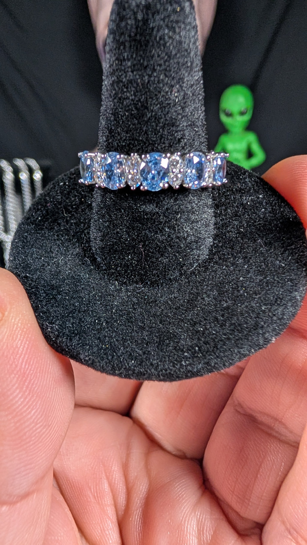 Lab Grown Tanzanite Multi-Stone Ring Solid S925 Sterling Silver