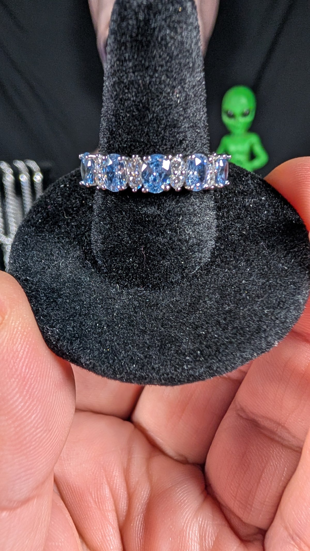 Lab Grown Tanzanite Multi-Stone Ring Solid S925 Sterling Silver