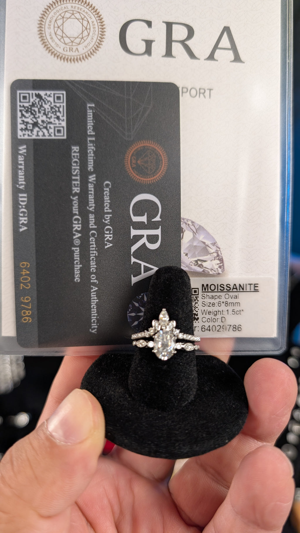 Galactic Ice 1.5CT Moissanite 2pc Oval Cut S925 Sterling Silver