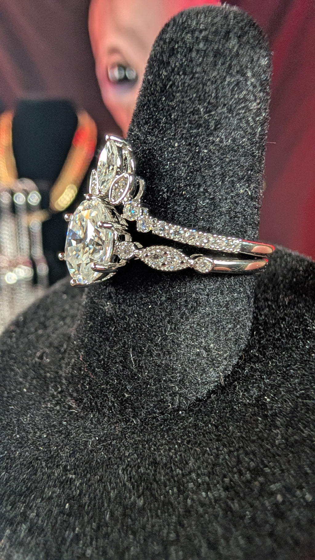 Galactic Ice 1.5CT Moissanite 2pc Oval Cut S925 Sterling Silver