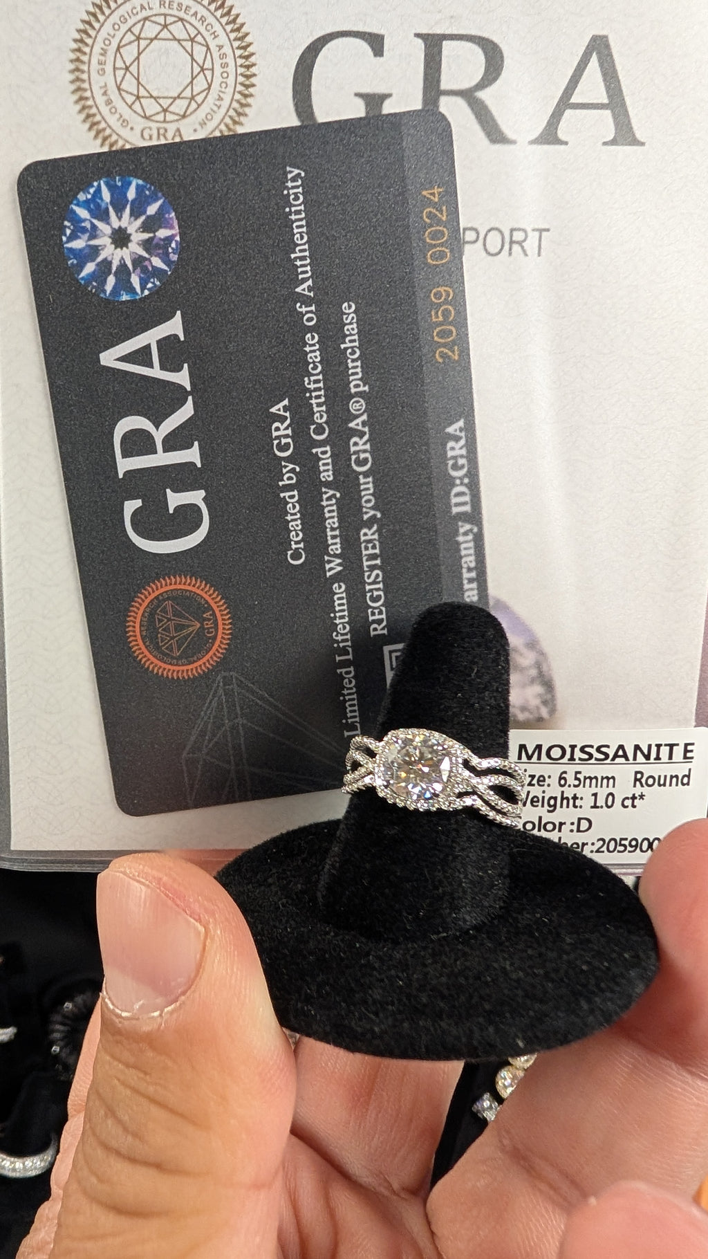 Galactic Ice 1 CT Moissanite Round Cut S925 Sterling Silver