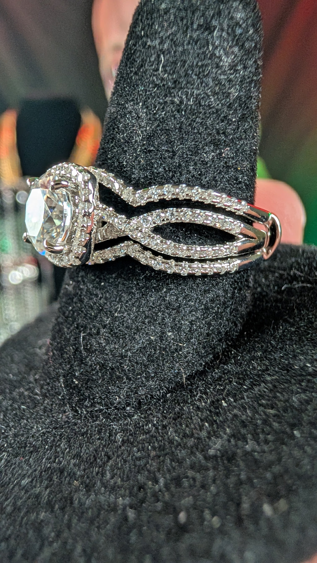 Galactic Ice 1 CT Moissanite Round Cut S925 Sterling Silver