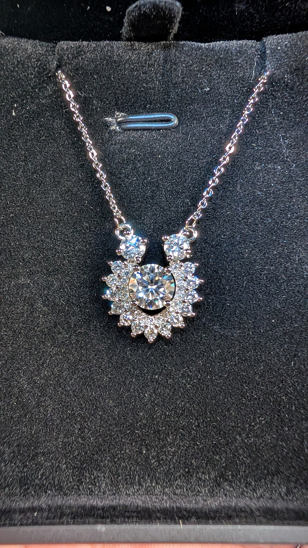 Galactic Ice Moissanite Pendant 1 CT Necklace