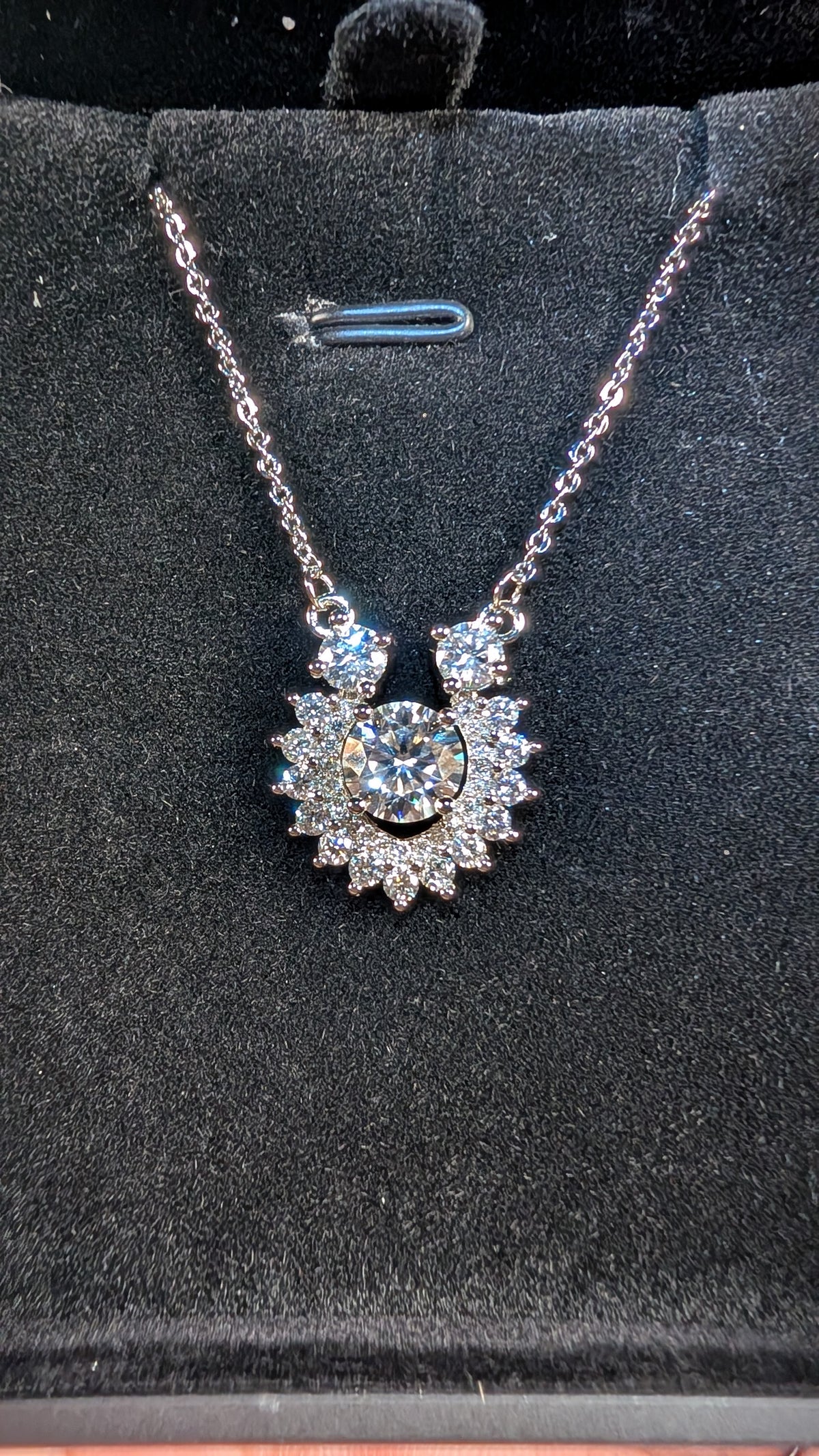 Galactic Ice Moissanite Pendant 1 CT Necklace