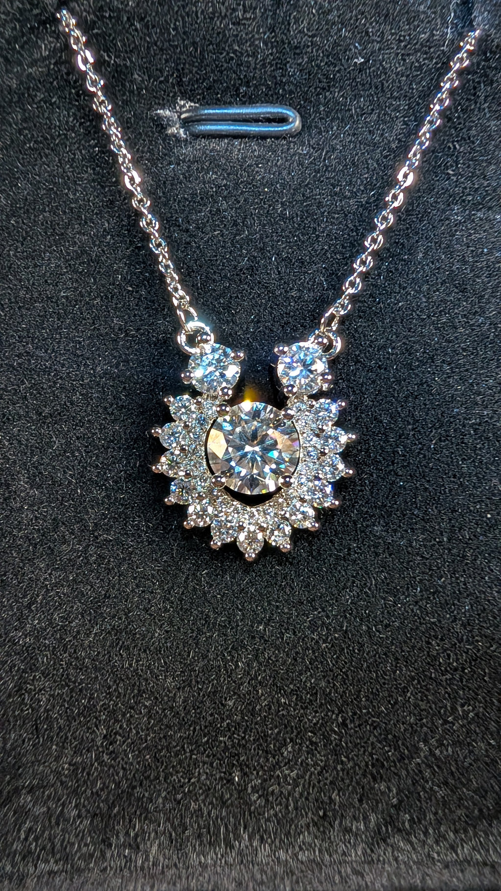 Galactic Ice Moissanite Pendant 1 CT Necklace