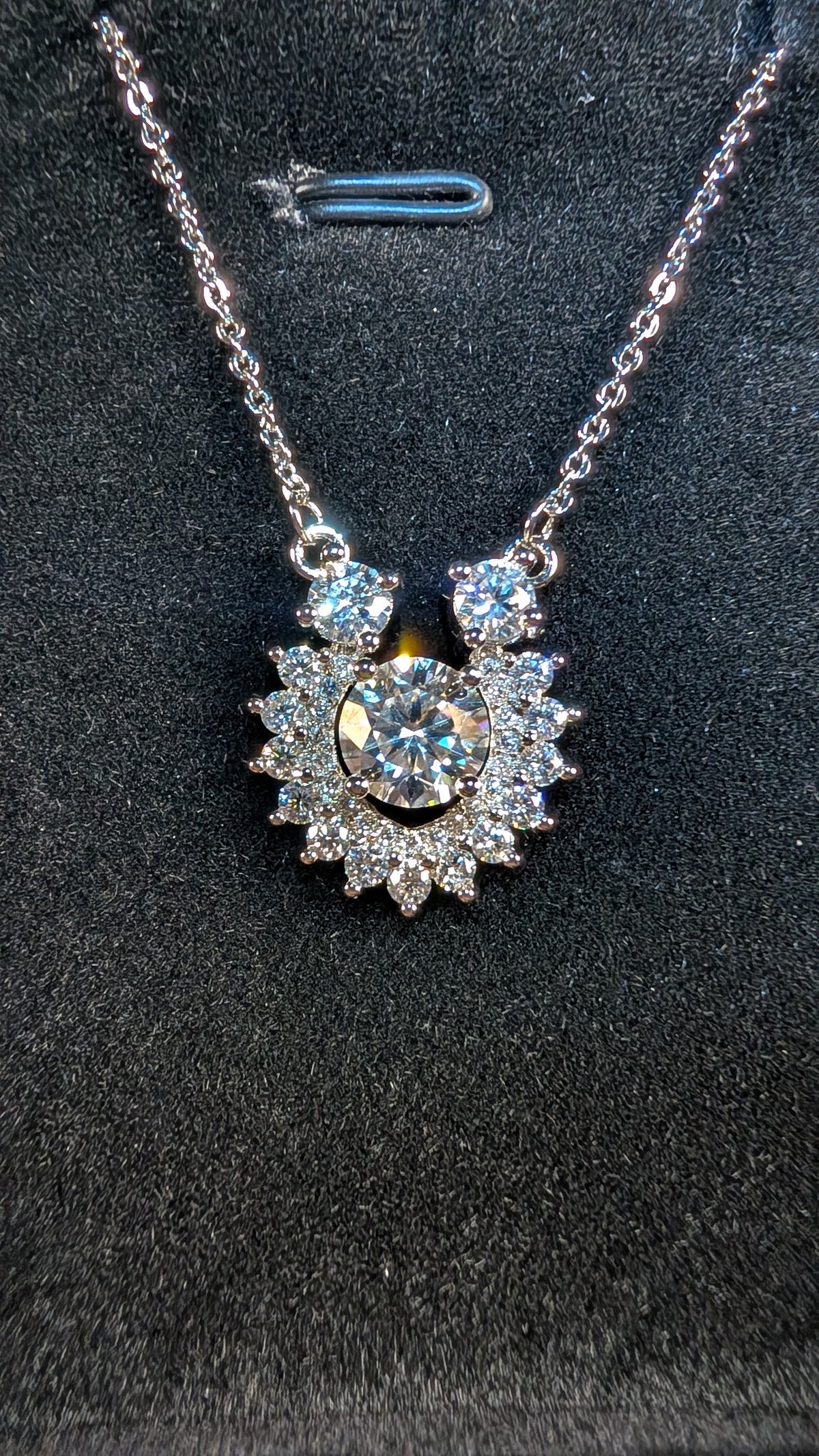 Galactic Ice Moissanite Pendant 1 CT Necklace