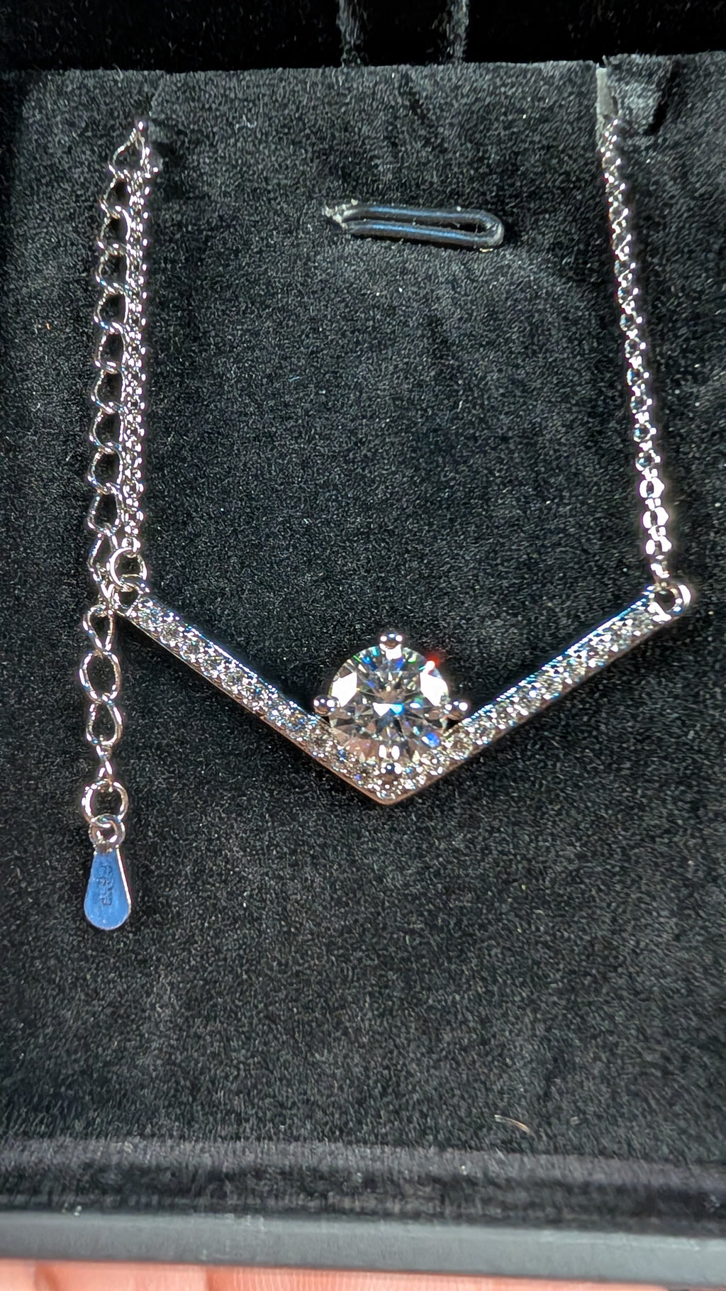 Galactic Ice Moissanite Pendant 1CT Necklace