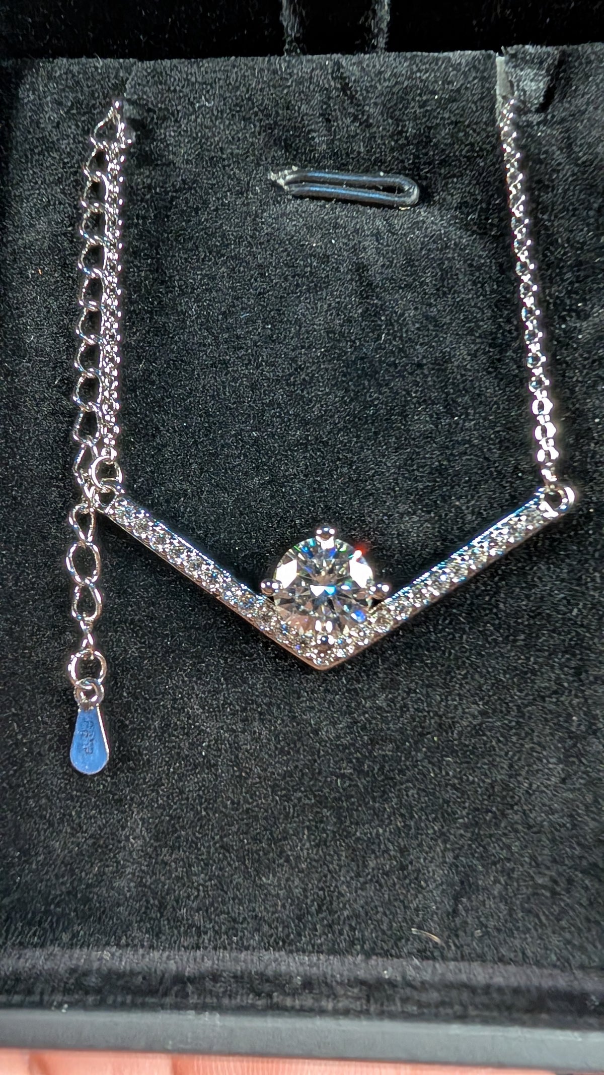 Galactic Ice Moissanite Pendant 1CT Necklace