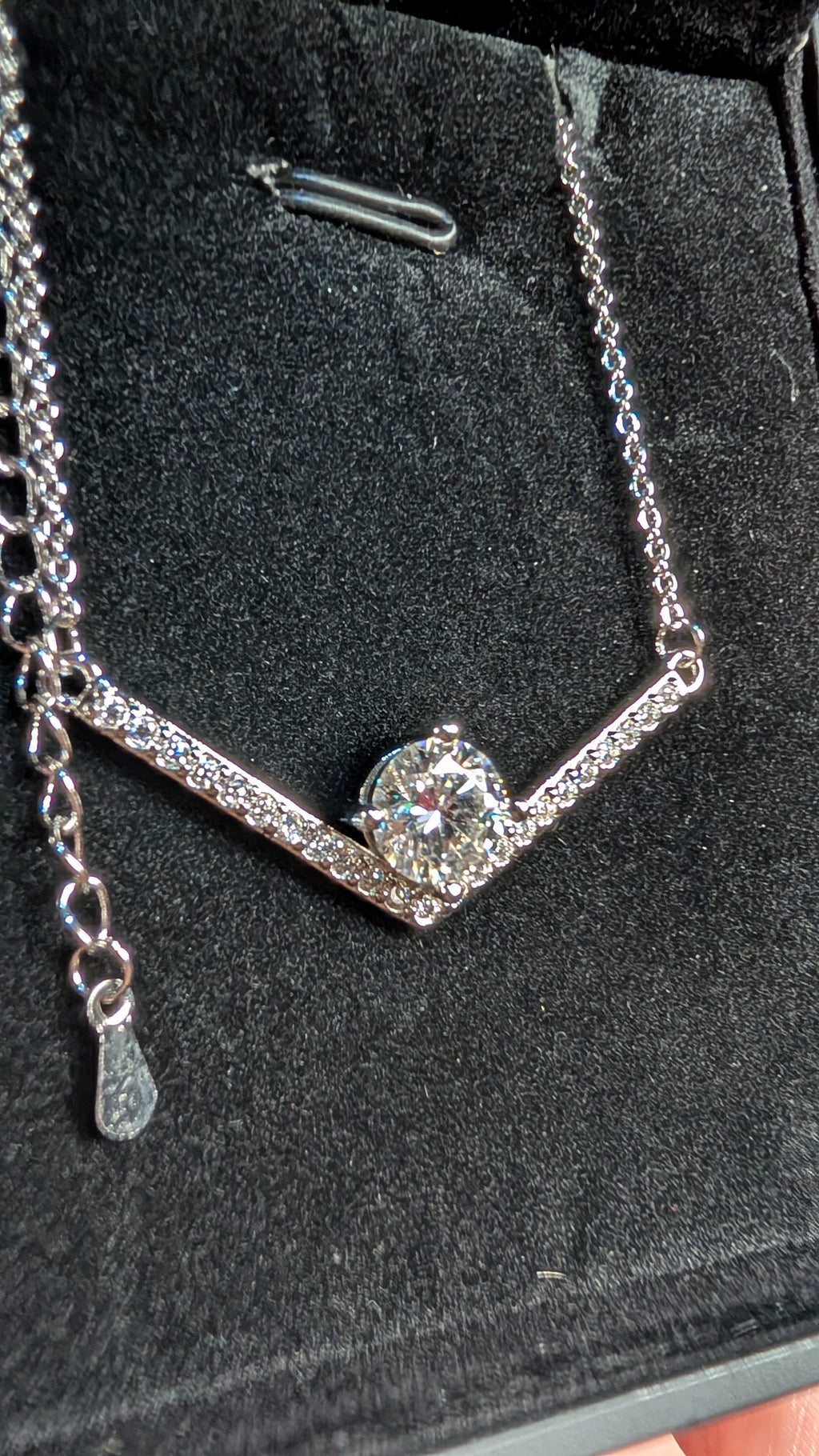 Galactic Ice Moissanite Pendant 1CT Necklace