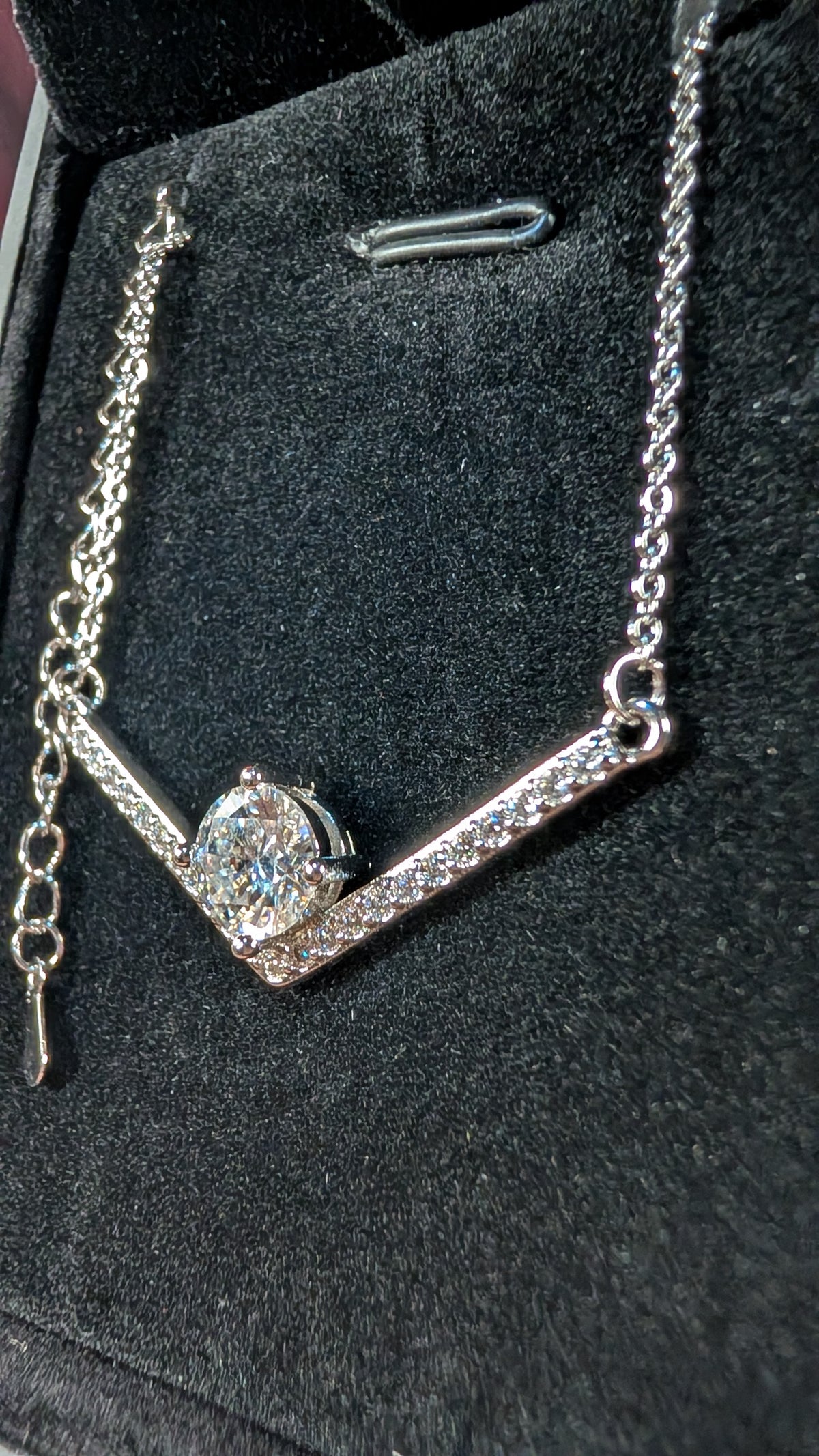 Galactic Ice Moissanite Pendant 1CT Necklace