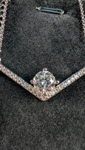 Galactic Ice Moissanite Pendant 1CT Necklace