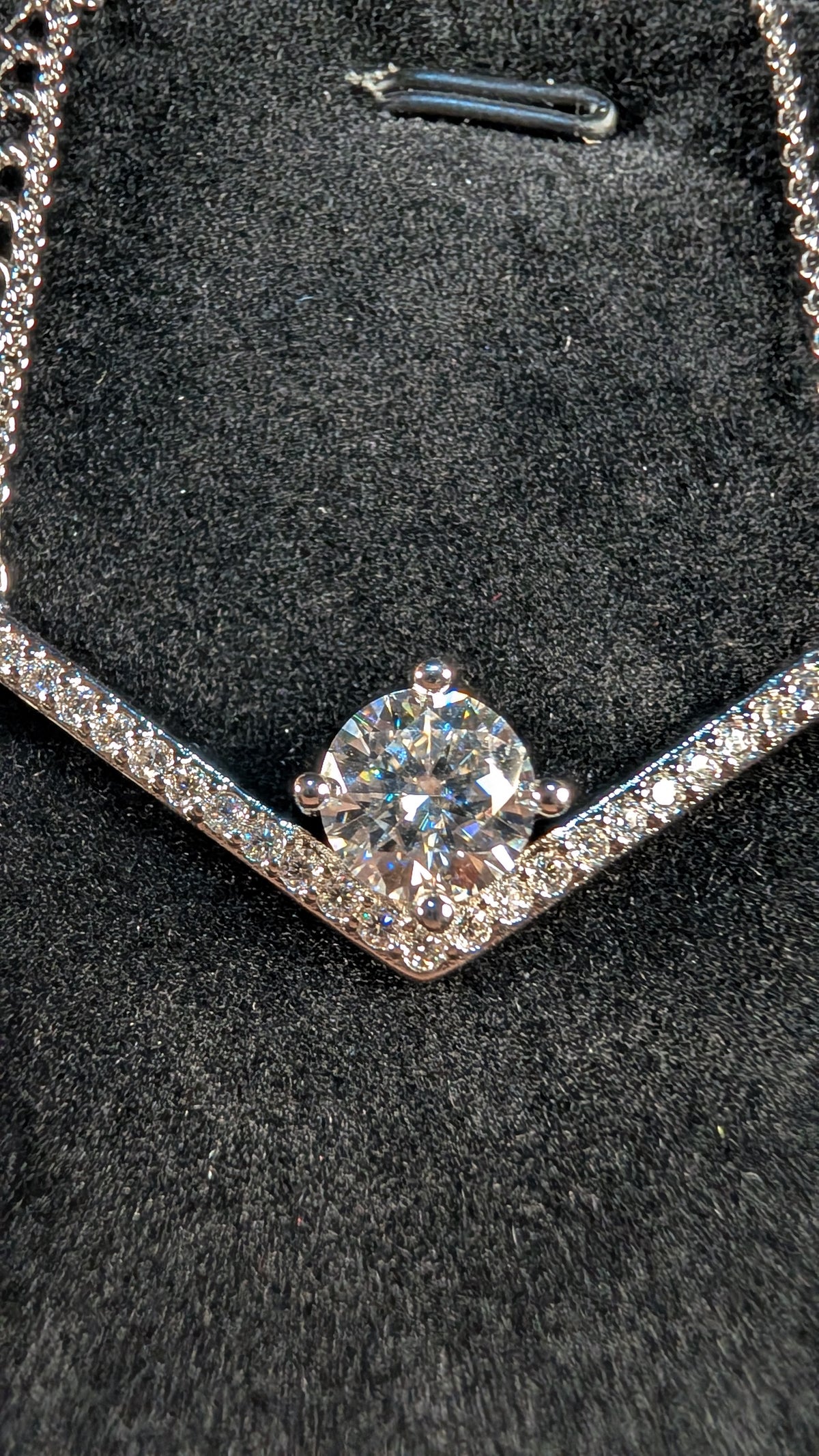 Galactic Ice Moissanite Pendant 1CT Necklace