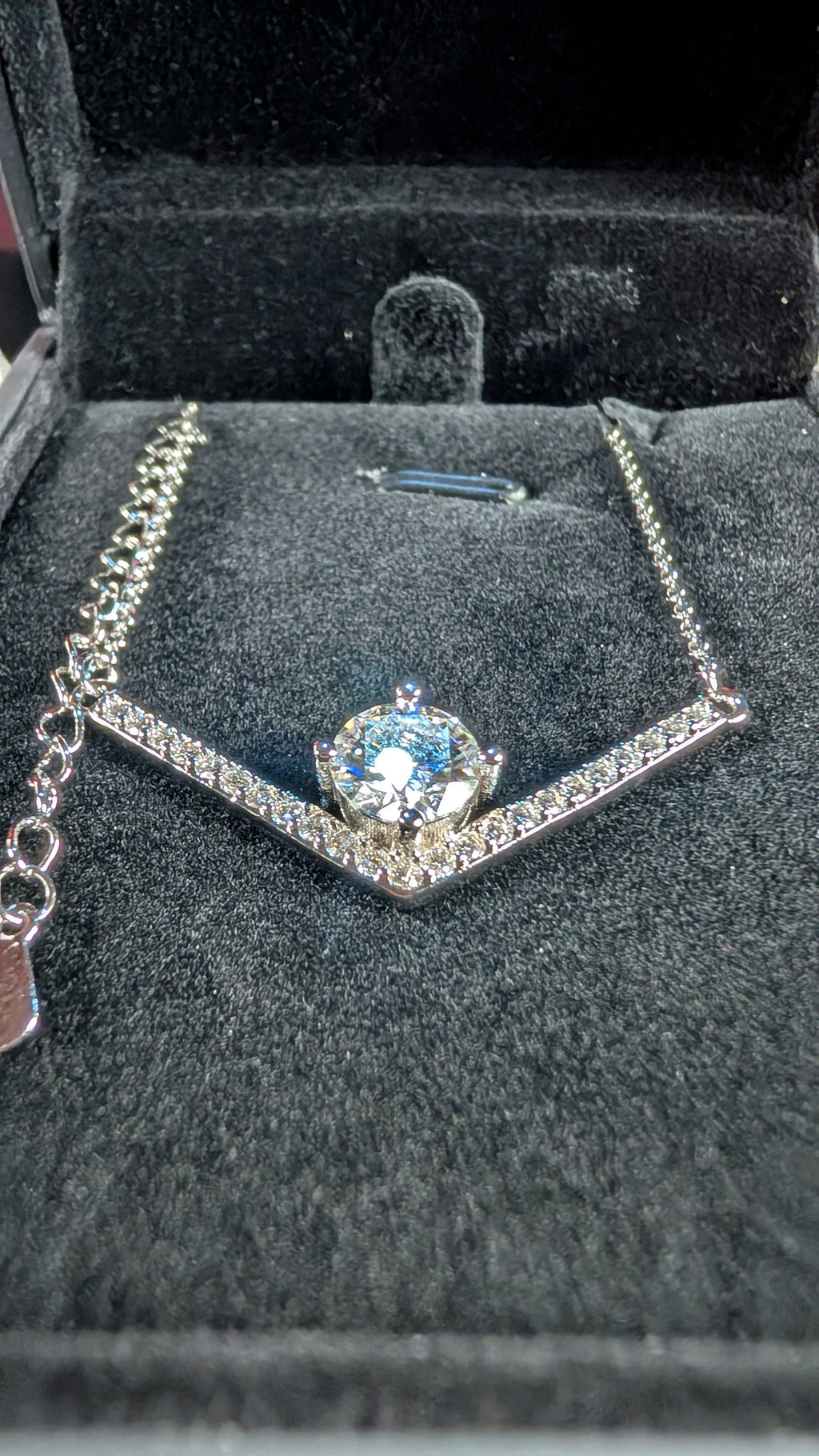 Galactic Ice Moissanite Pendant 1CT Necklace