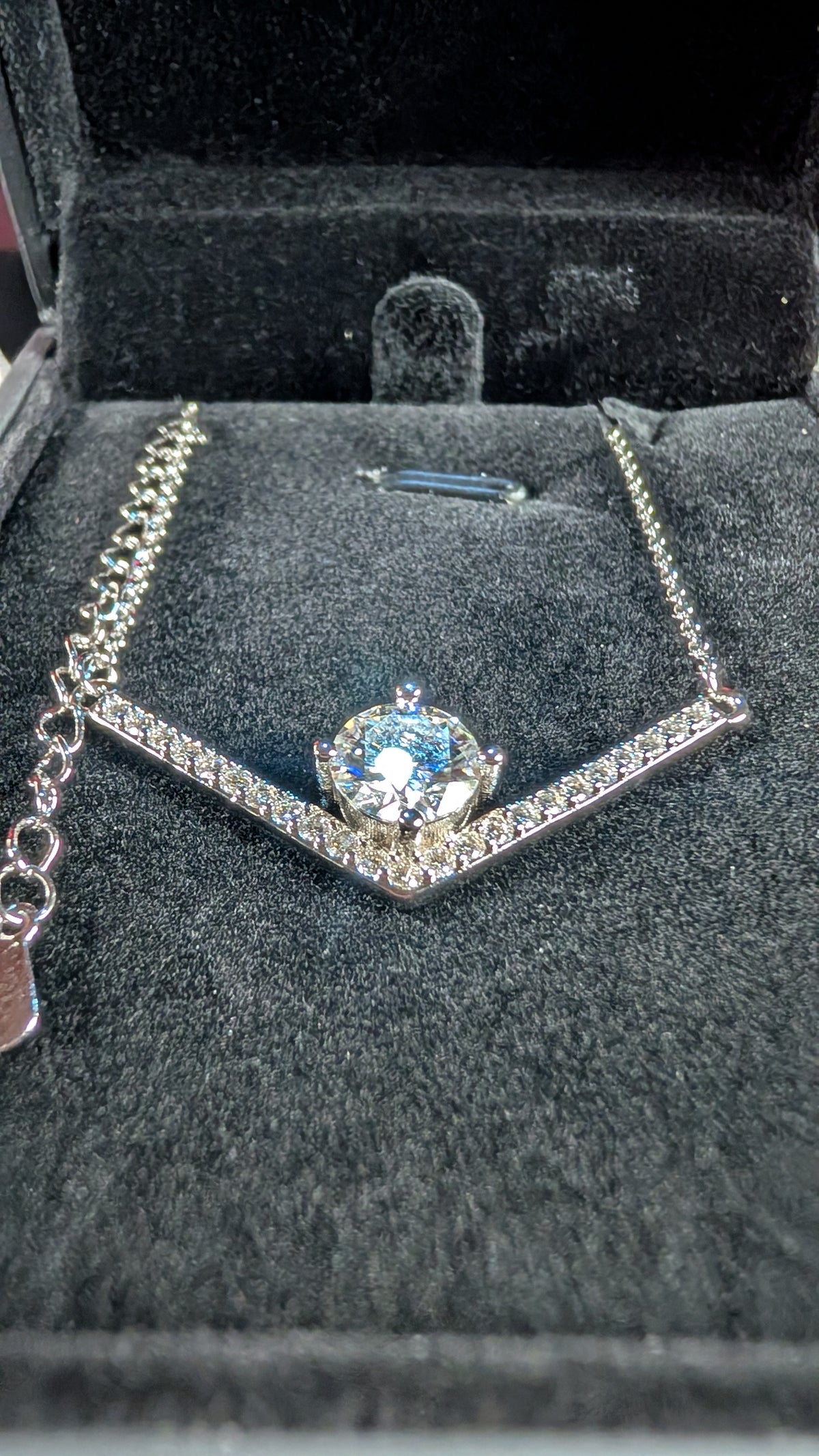 Galactic Ice Moissanite Pendant 1CT Necklace