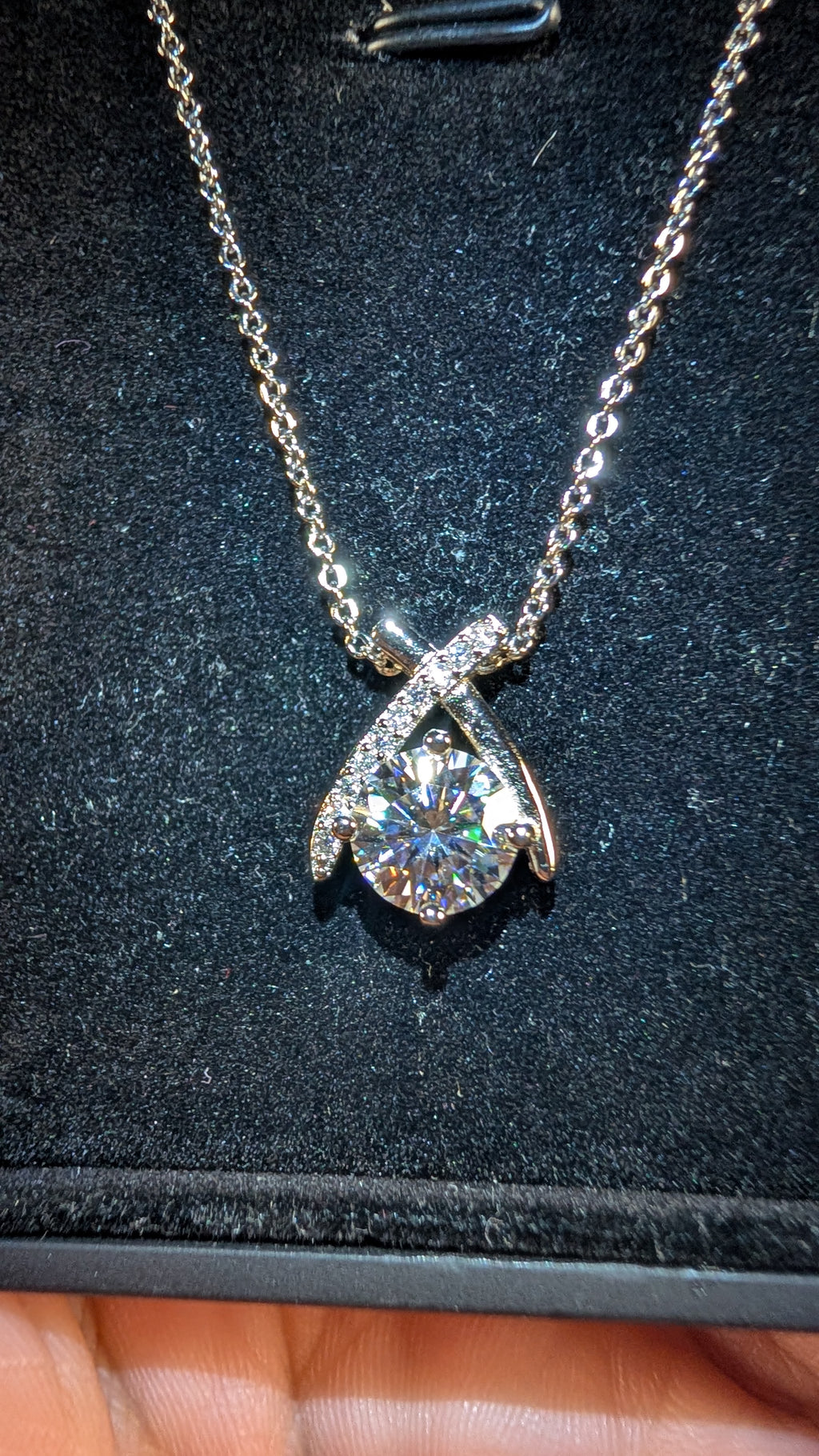Galactic Ice Moissanite Pendant 1.5CT Necklace