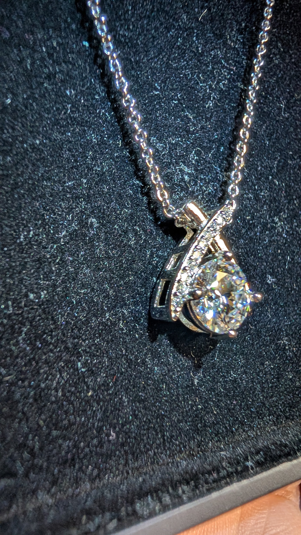 Galactic Ice Moissanite Pendant 1.5CT Necklace
