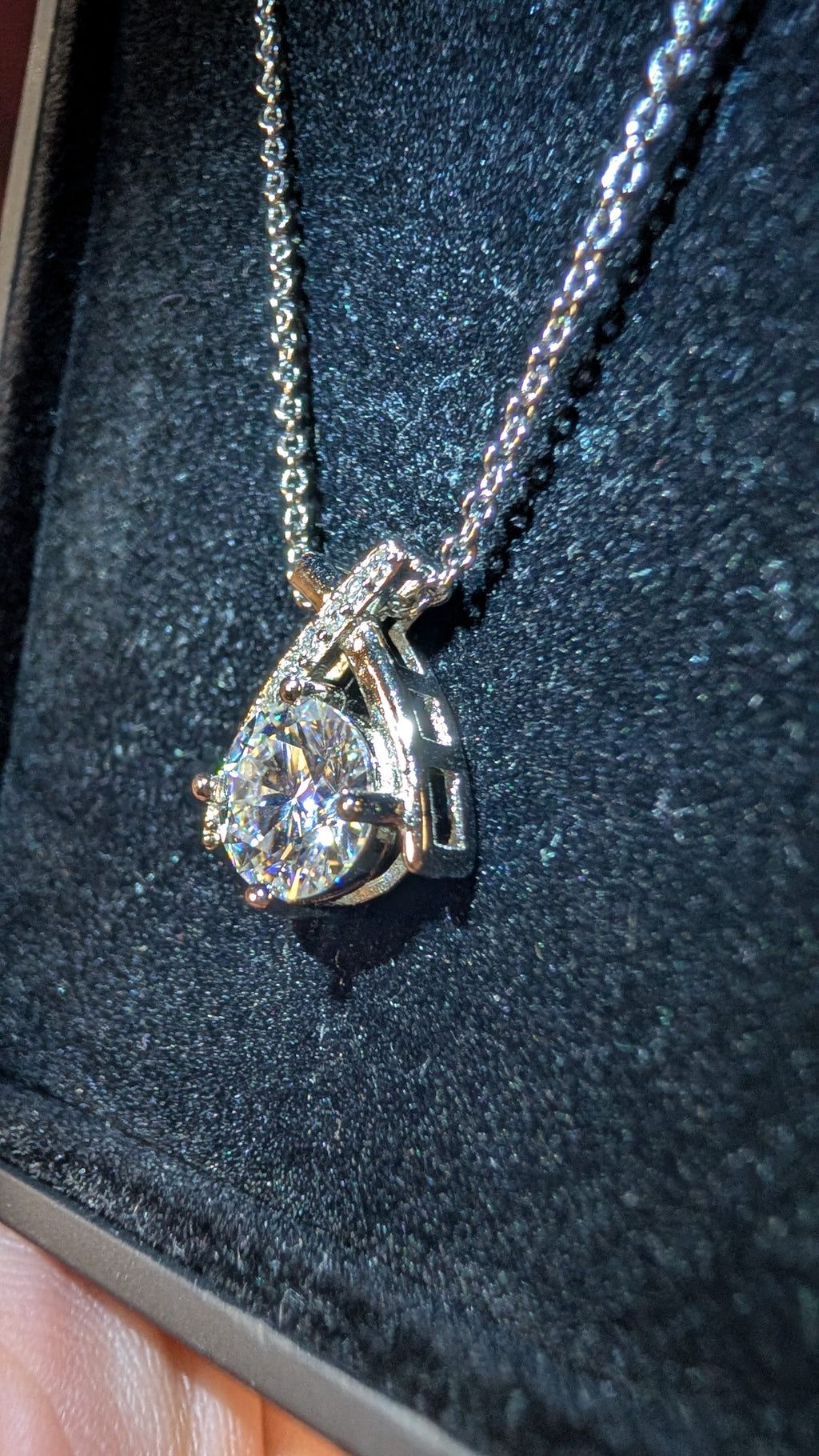 Galactic Ice Moissanite Pendant 1.5CT Necklace