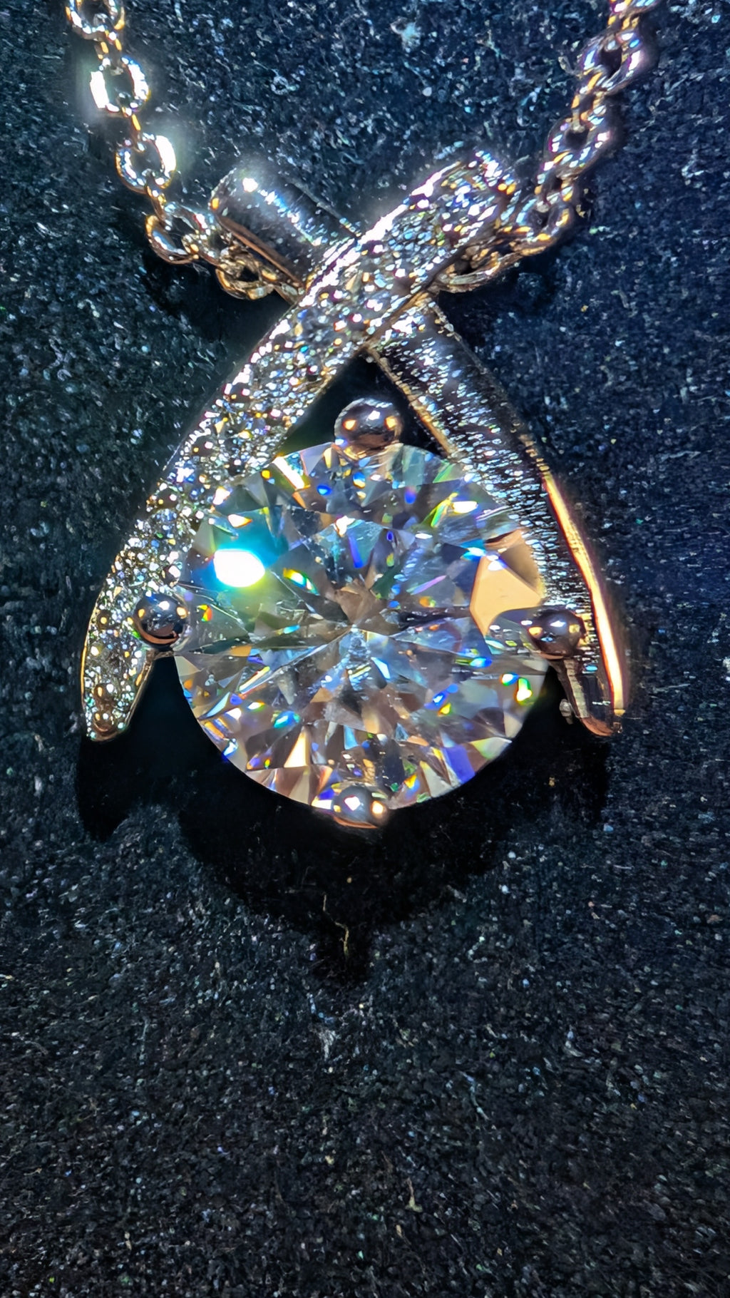 Galactic Ice Moissanite Pendant 1.5CT Necklace