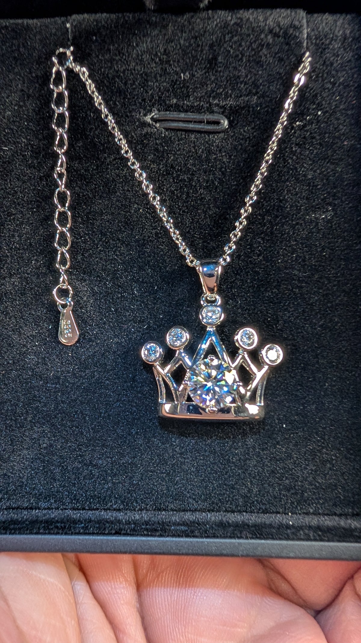 Galactic Ice Moissanite Pendant 1CT Necklace