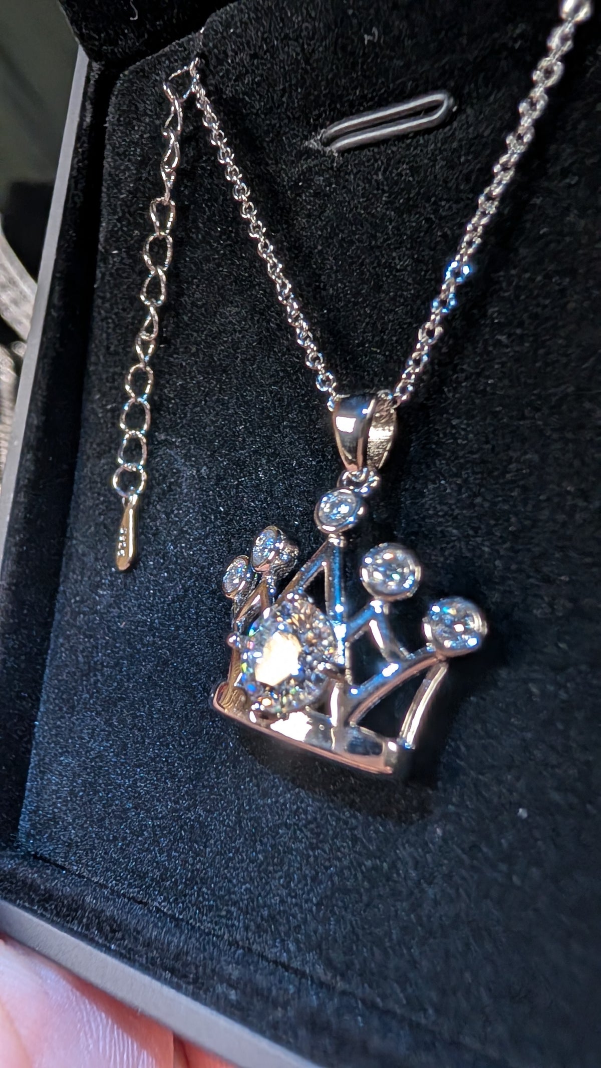 Galactic Ice Moissanite Pendant 1CT Necklace
