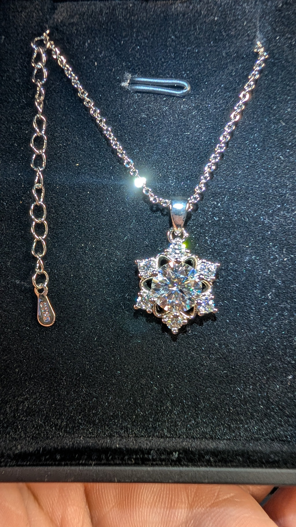 Galactic Ice Moissanite Pendant 1.5CT Necklace