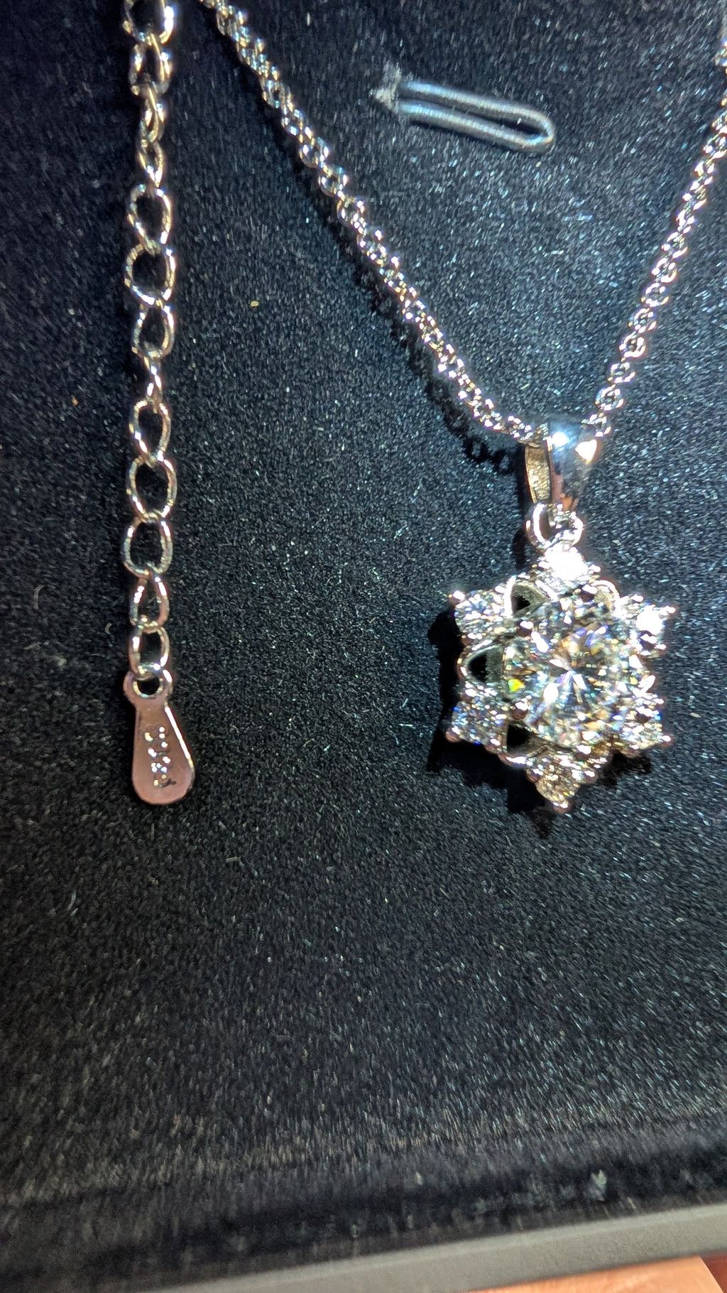 Galactic Ice Moissanite Pendant 1.5CT Necklace