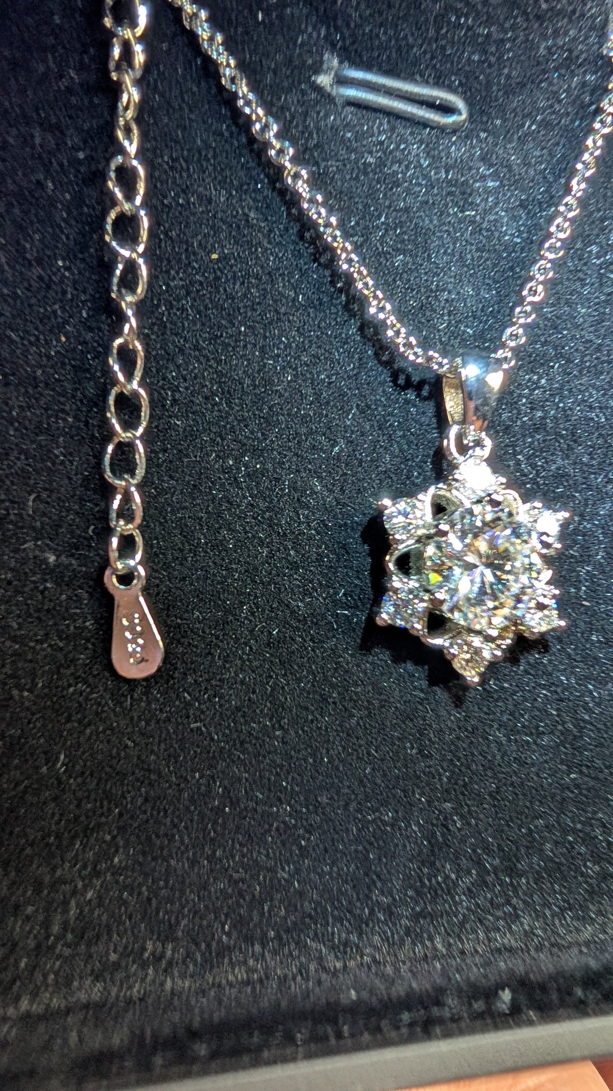 Galactic Ice Moissanite Pendant 1.5CT Necklace