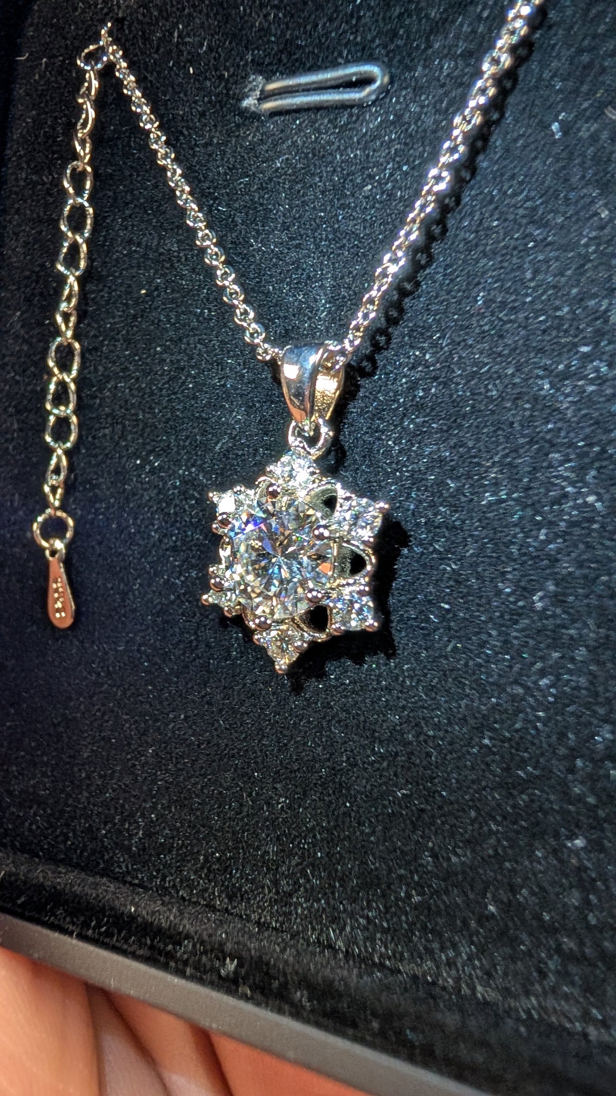 Galactic Ice Moissanite Pendant 1.5CT Necklace
